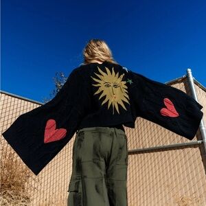 Dressed In Lala Child of the Universe Crop Cable Knit Sweater 2XL/3XL